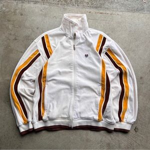 Vintage Y2K Phat Farm Velour Cream Zip-Up Track Jacket